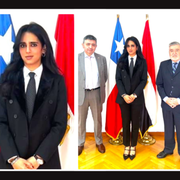 HE Sheikha Al Thani SATUC Chairperson meeting with the Ambassador of Chile Roberto Ebert Grab.